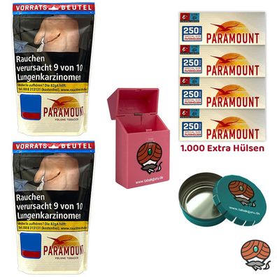 Paramount Volumentabak Beutel 2x 170g, 1000 Hülsen, Zubehör