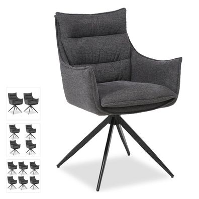 Esszimmerstühle Drehbar 1, 2, 4 oder 6 Stühle für den Esstisch Drehstuhl mit Armle