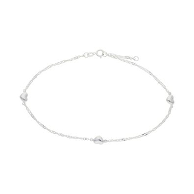 JuwelmaLux Fußkette mit Herzen 925 Silber JL11-04-0125