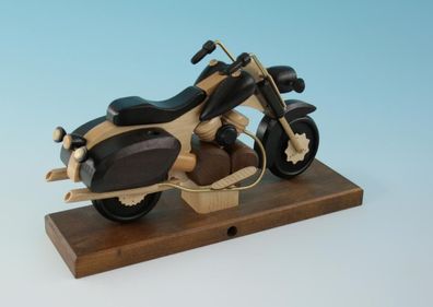 Räucherfigur Motorrad Chopper schwarz BxHxT 27x18x8cm NEU Räuchermann Schnee Rauc