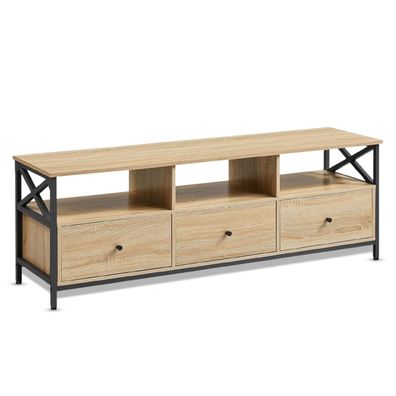 Best For Home TV-Schrank - modernes Lowboard in Sonoma-Design mit Stauraum, 147 cm