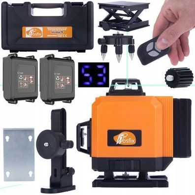 Rosfix Laser-Wasserwaage ROT16L-B – 16 Linien Grün | USB-C, IP54, 25?m