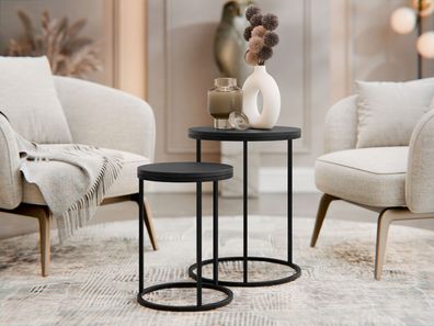 Couchtisch Ometi 2-er set, rahmen aus metall, Wohnzimmer Kollektion Modern M24