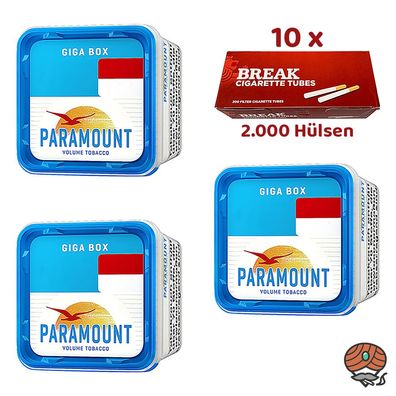 Paramount Blue Volumentabak Giga Box 3x 230g, 2000 Break Hülsen