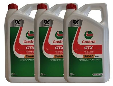 Castrol GTX 5W-40 A3/ B4 MB 229.3 VW 502 00/ 505 00 3x5 Liter Motoröl