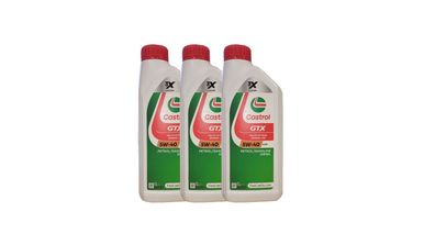 Castrol GTX 5W-40 A3/ B4 MB 229.3 VW 502 00/ 505 00 3x1 Liter Motoröl