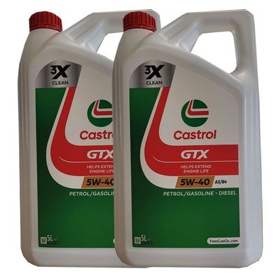 Castrol GTX 5W-40 A3/ B4 MB 229.3 VW 502 00/ 505 00 2x5 Liter Motoröl