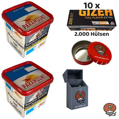 Paramount Volumentabak Giga Box 2x 230g, Gizeh Full Flavor Extra Hülsen, Zubeh