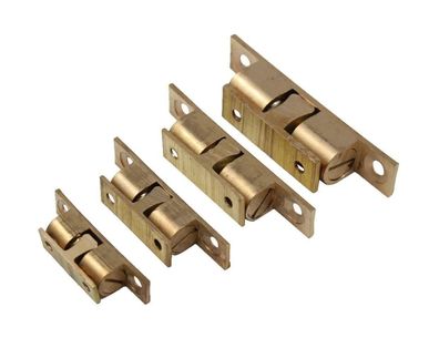 10x Doppelkugelschnäpper massiv Messing Türschnäpper Möbel Idealschnäpper