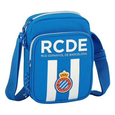 Schultertasche RCD Espanyol Blau Weiß (16 x 22 x 6 cm)