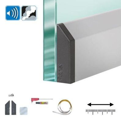 Planet KG-SM Set schmal Bodentürdichtung Glastürdichtung farblos Schallschutz