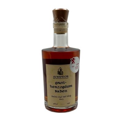 Scriptor Großherzogtum Baden Single Malt Whisky, 46% Vol. 0,35 l