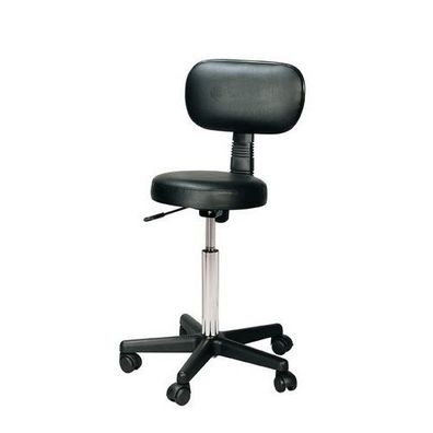Rollhocker Comair Gigant L schwarz mit Lehne Friseursalon Kosmetiker Arztpraxis