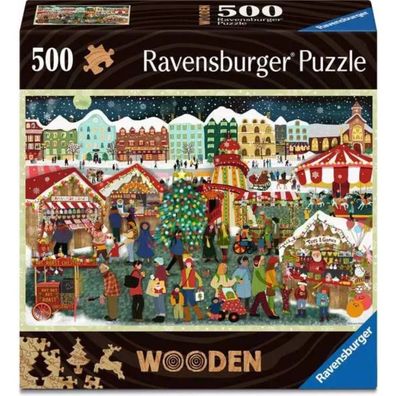 Wooden Puzzle - Weihnachtsmarkt (500 Teile)
