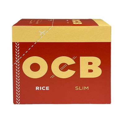 OCB Unbleached Rice Slim Paper Hefte 50x 32 Blatt