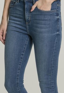 Urban Classics Damen Ladies High Waist Slim Jeans