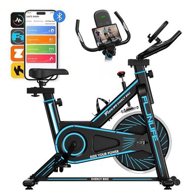 FunLife C1 Heimtrainer Fahrrad & Ergometer, Spinning Bike Fitnessbike Indoor