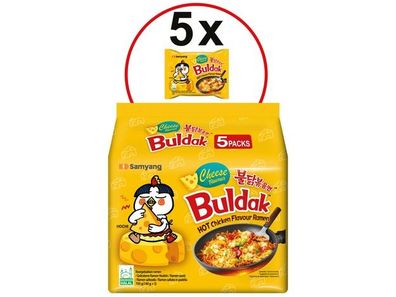 5er-Pack Samyang Buldak Hot Chicken Ramen Cheese Flavour 140g