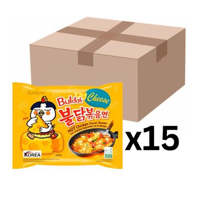 15er-Pack Samyang Buldak Hot Chicken Ramen Cheese Flavour 140g