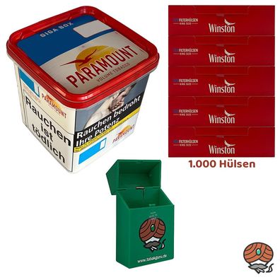 Paramount Volumentabak Giga Box 230g, Winston Hülsen, Feuerzeuge, Box