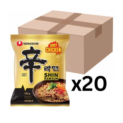 Nongshim Instantnudeln Shin Ramyun Spicy Chicken 120g (20er-Pack)