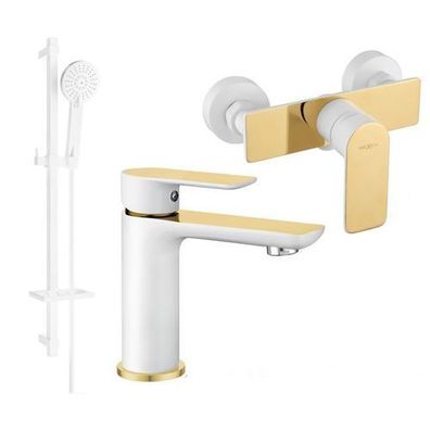 Mexen Alfa DQ40 Brausegarnitur, Weiß/Gold - 745704DQ40-25