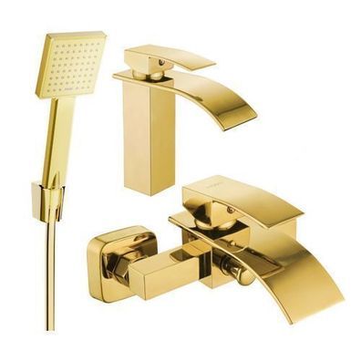 Mexen Aries R45 Badewannenset, Gold - 744803R45-50