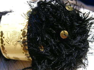 50g Hair Pailletten Farbe schwarz gold Nr 902