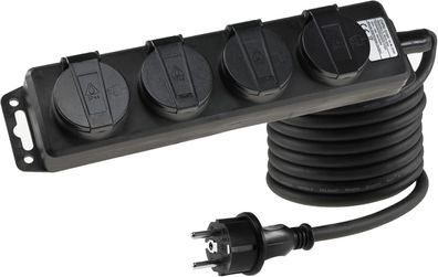 Arcas Outdoor Steckdosenleiste 4-fach, 2 m, 3800W, IP44