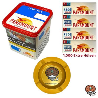 Paramount Volumentabak Titan Box 315g, Extra Hülsen, Metallascher