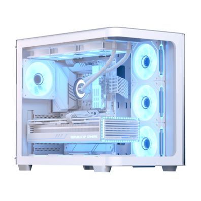 Aerocool Advanced Technologies Geh Midi P500C-G-WT-v1 o.N. Full Tempered Glas Wh - Ge