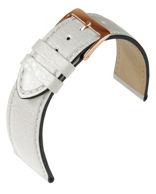 Eulit Country Uhrenarmband Rindleder hautfreundlich weiß Schnittkante