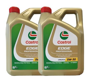Castrol Edge Professional Longlife 3 5W-30 VW 504 00/ 507 00 C30 2x4 Liter Motoröl