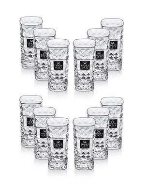 Three Sixty Vodka Shotgläser Set - 12x Glas-Shotgläser | 2 cl / 4 cl geeicht