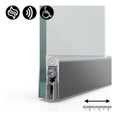 athmer Schall-Ex GS-8 Bodentürdichtung für 8mm Glastür silber