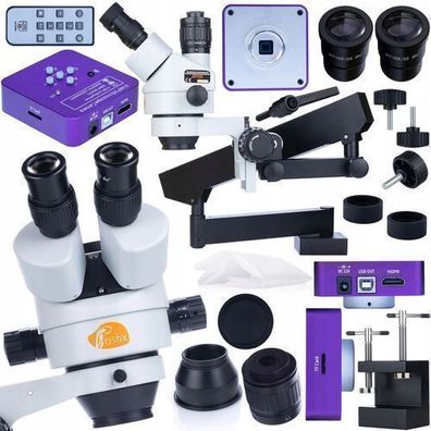 Rosfix Set Stereomikroskop Neptune Pro + Kamera 51MP | Zoom 7–45x HDMI USB