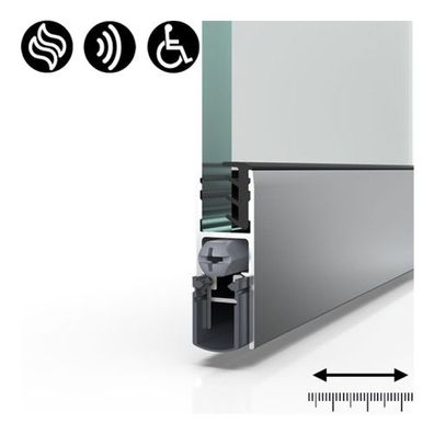 Athmer Schall-Ex GS-H8/12 Bodentürdichtung für 8-12mm Glastüren