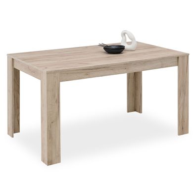 Esstisch 135x80 cm Wohnzimmertisch Holz Eiche Grau Küchentisch Esszimmertisch