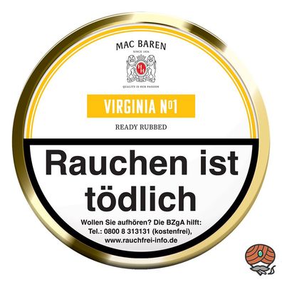 Mac Baren Virginia No. 1 Pfeifentabak 100g Metall-Dose