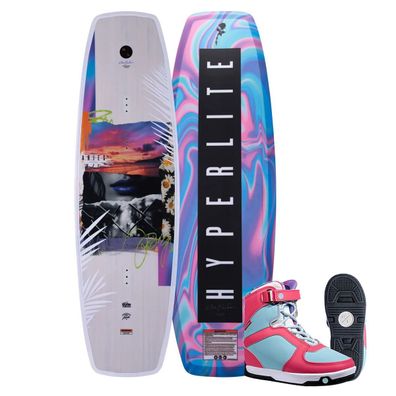 Hyperlite Women Wakeboard Aries Ladies 142 + Hyperlite Women Wakeboard Boot Aries