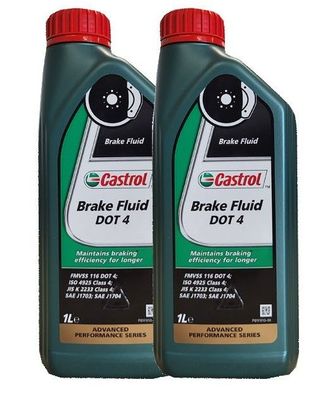 Castrol Brake Fluid Dot 4 Bremsflüssigkeit 2x1 Liter