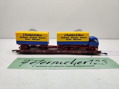 Märklin H0 AC 4740 / 498 3 182-4 "Rollende Landstr." / Saadkms 690 / DB / LKW Rudo