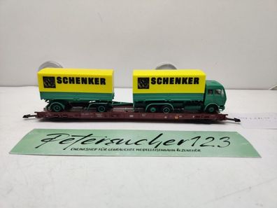 Märklin H0 AC 4740 / 498 3 182-4 "Rollende Landstr." / Saadkms 690 / DB / LKW Schen