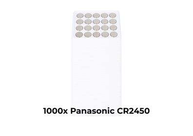 CR2450 Lithium Knopfzellen 3 V – 1000er Set, 620 mAh (IEC CR2450) für Industrie