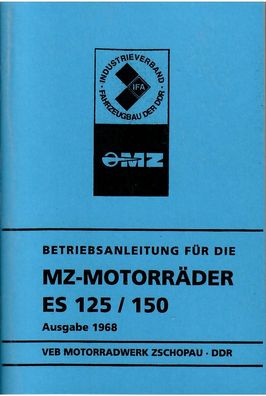 Bedienungsanleitung passend für MZ Motorrad ES 125 / 150, Ost Oldtimer, DDR Klassiker