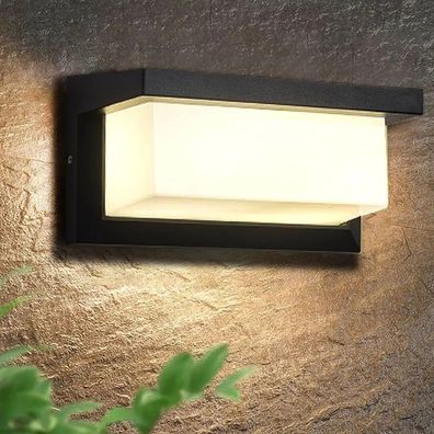 LED wall light with motion sensor, modern outdoor wall light made of aluminum, 18W wa