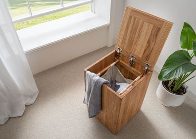 Wäschesammler 40x60cm 'Danzig II' Wildeiche massiv