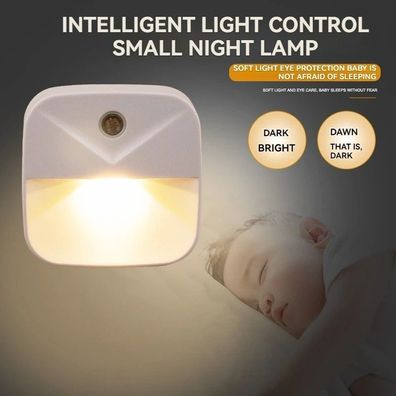 3-pack of LED night lights, plug-in, warm white, with motion detector and twilight se