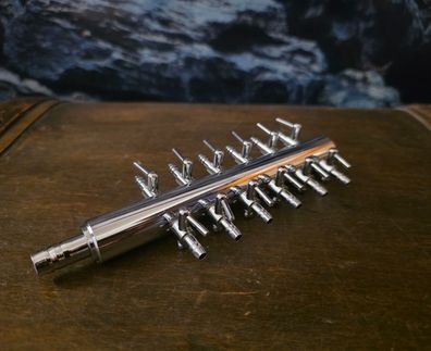 Luftverteiler 12-fach Metall für 4/6mm Luftschlauch Aquarium Membranpumpe Zucht