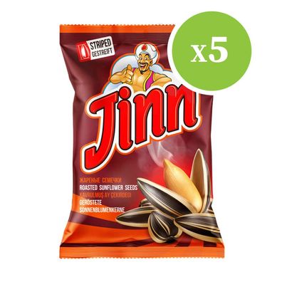 Jinn Geröstete Sonnenblumenkerne - gestreift, 5 x 300 g